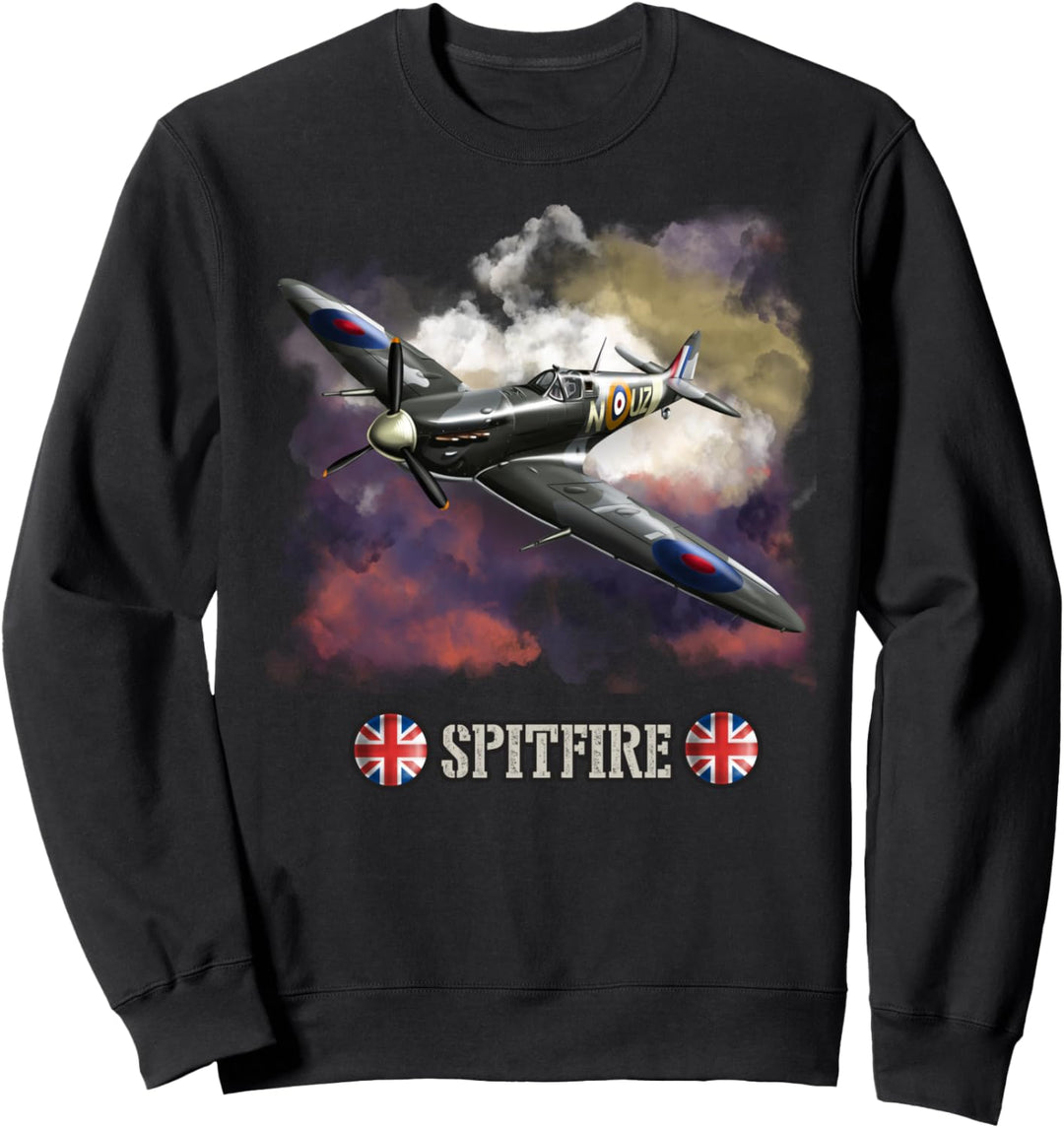 Weltkrieg 2 Britische Flugzeuge Supermarine Spitfire Sweatshirt