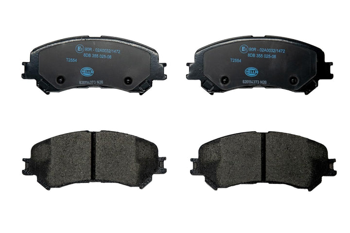 HELLA PAGID 8DB 355 025-081 Bremsbelagsatz - T2554 - Dicke/Stärke: 18.5mm - Bremssystem: Akebono - f