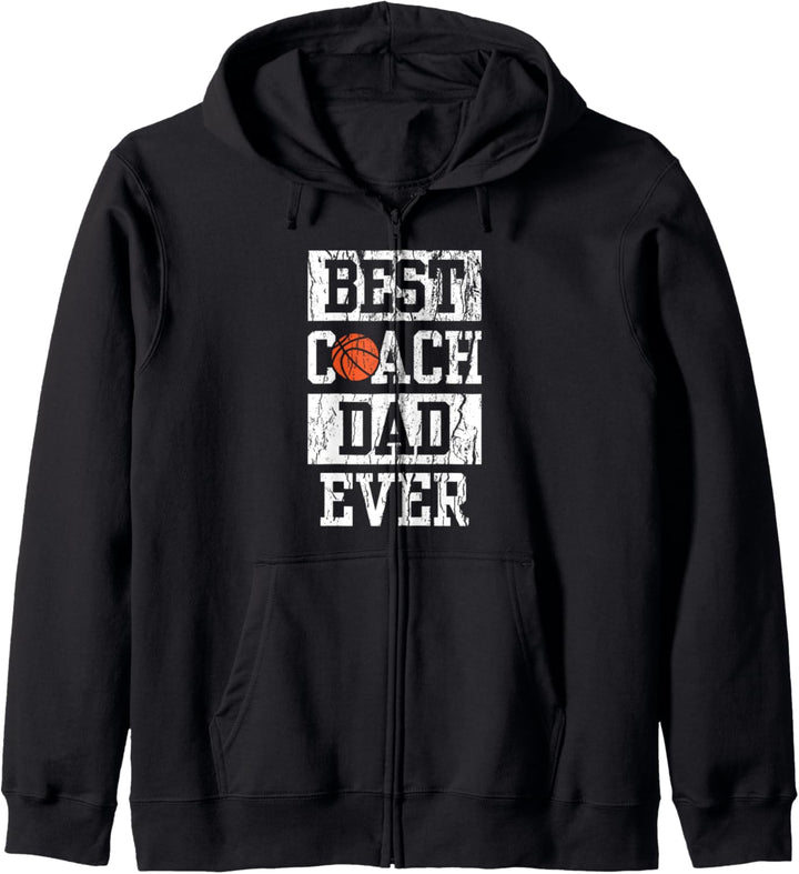 Best Coach Dad Ever Herren Basketball Coaching Papa Kapuzenjacke