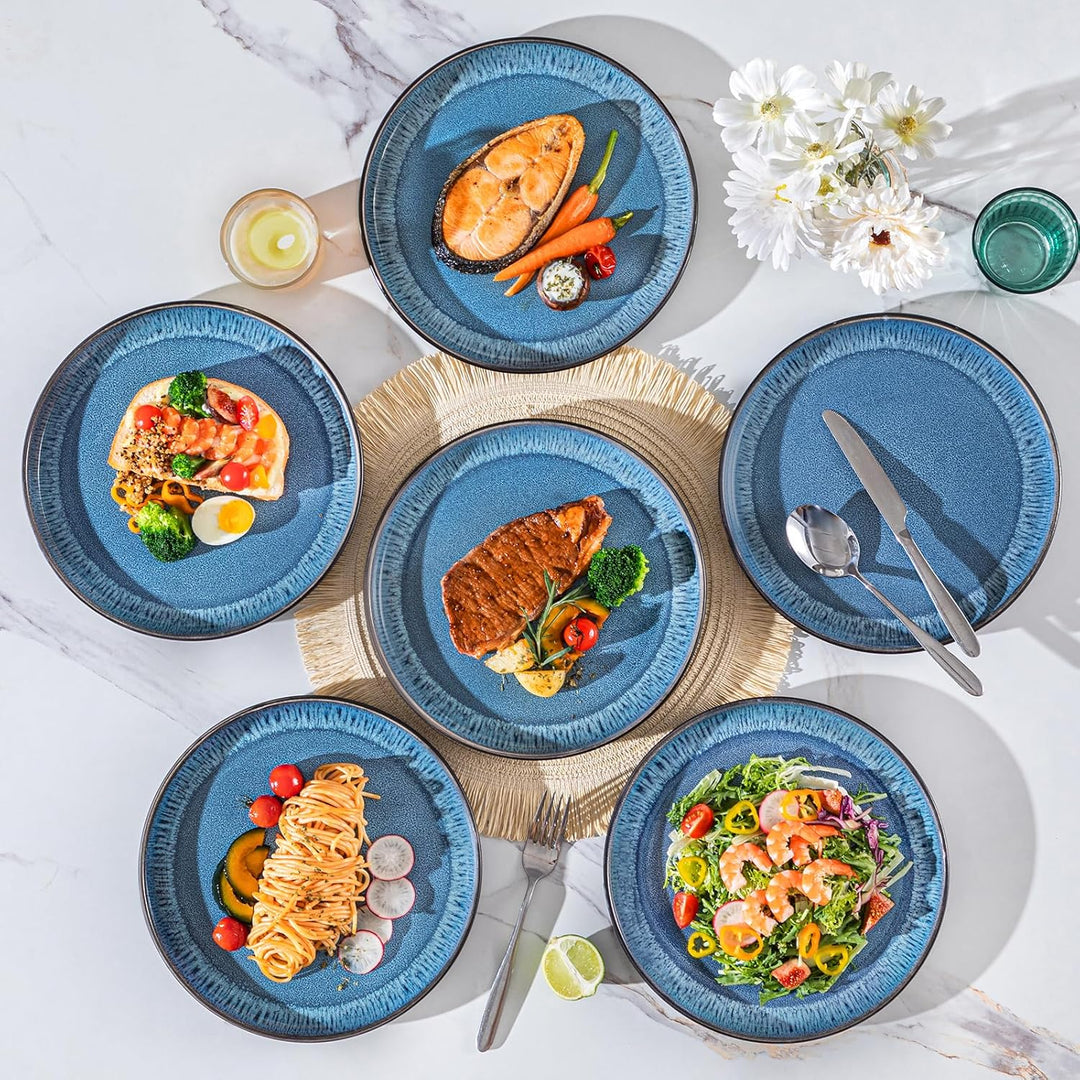 vancasso Speiseteller Steingut, Essteller set 6 Personen, Teller Set, Geschirr für Spülmaschine und