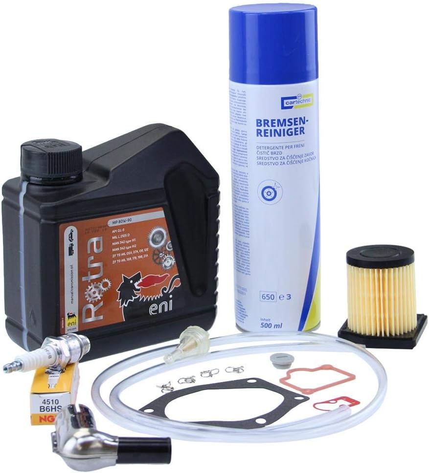 Inspektionsset Benzin Schlauch Filter Luftfilter 22mm Stecker Klassik Zündkerze NGK B6HS Öl 85er Ver