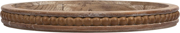 Creative Co-Op Dekoratives Holztablett, einzeln, Natur, Tablett