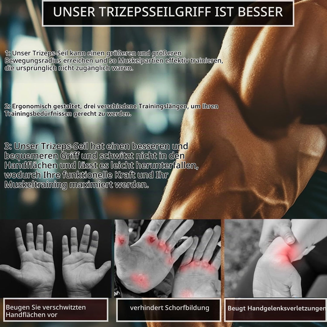Trizepsseil kabelzug fitness - kabelzug fitnessgeräte Mit Tragetasche - trizeps trainingsgerät verwe