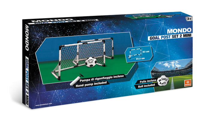 Mondo 18014-2 Mini Goal Post Set, 2 Tore 91,5 x 63 com und Mini-Ball