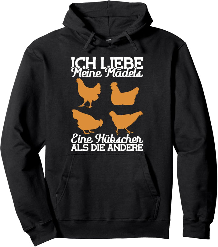 Landwirt Ich Liebe meine Mädels Hühner Pullover Hoodie