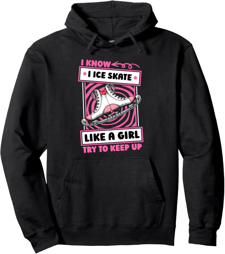 Schlittschuhläufer Mädchen Eislaufen - Schlittschuhlaufen Pullover Hoodie