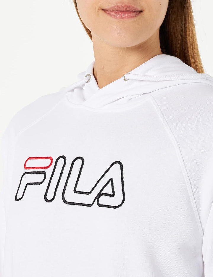 FILA Damen Sarena Cropped Kapuzenpullover S Bright White, S Bright White