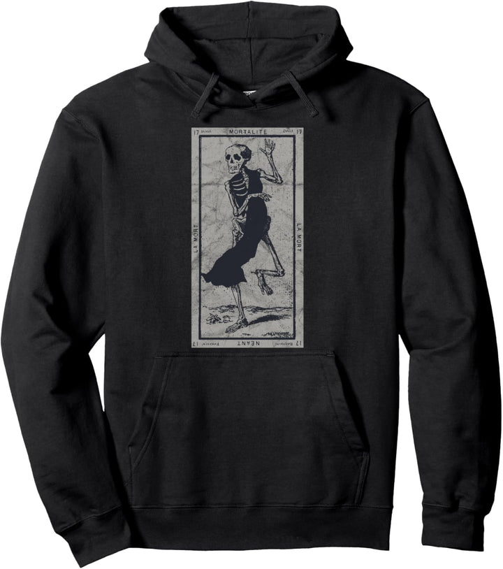 Occult The Death Tarot Card La Mort XIII Gothic 666 Vintage Pullover Hoodie
