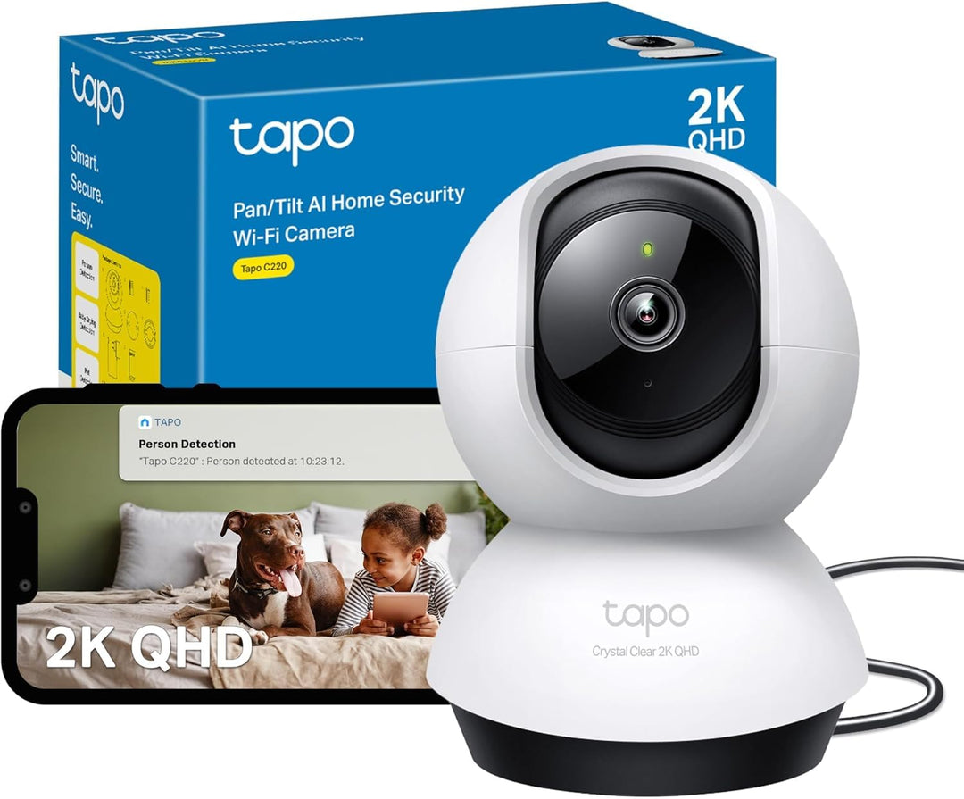 Tapo TP-Link C220 360°-WLAN-Überwachungskamera für den Innenbereich, 2K 4MP, IR Nachtsicht, Bewegung