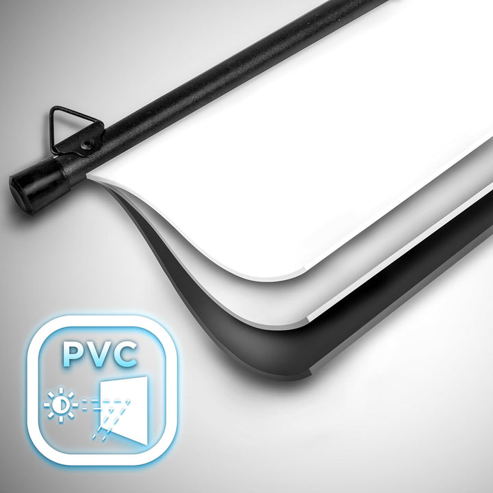 Duronic BPS70 16:9 Projektorleinwand, Beamerleinwand 70 Zoll, Heimkino mit 4K Full HD 3D, Rolloleinw