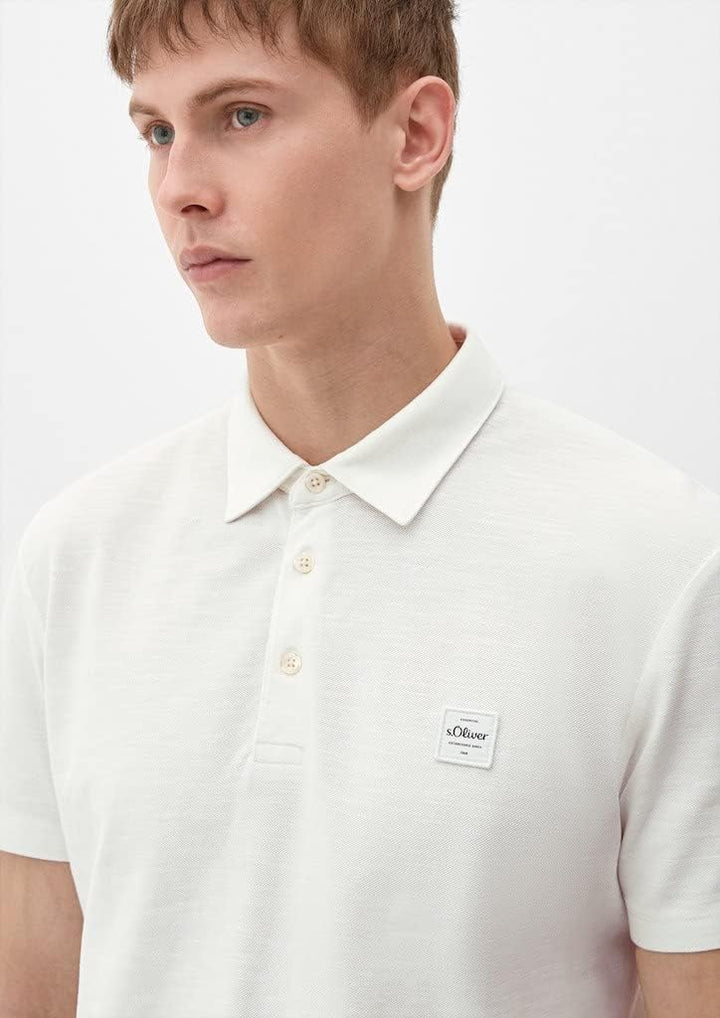 s.Oliver Herren Poloshirt, Kurzarm M Weiss, M Weiß