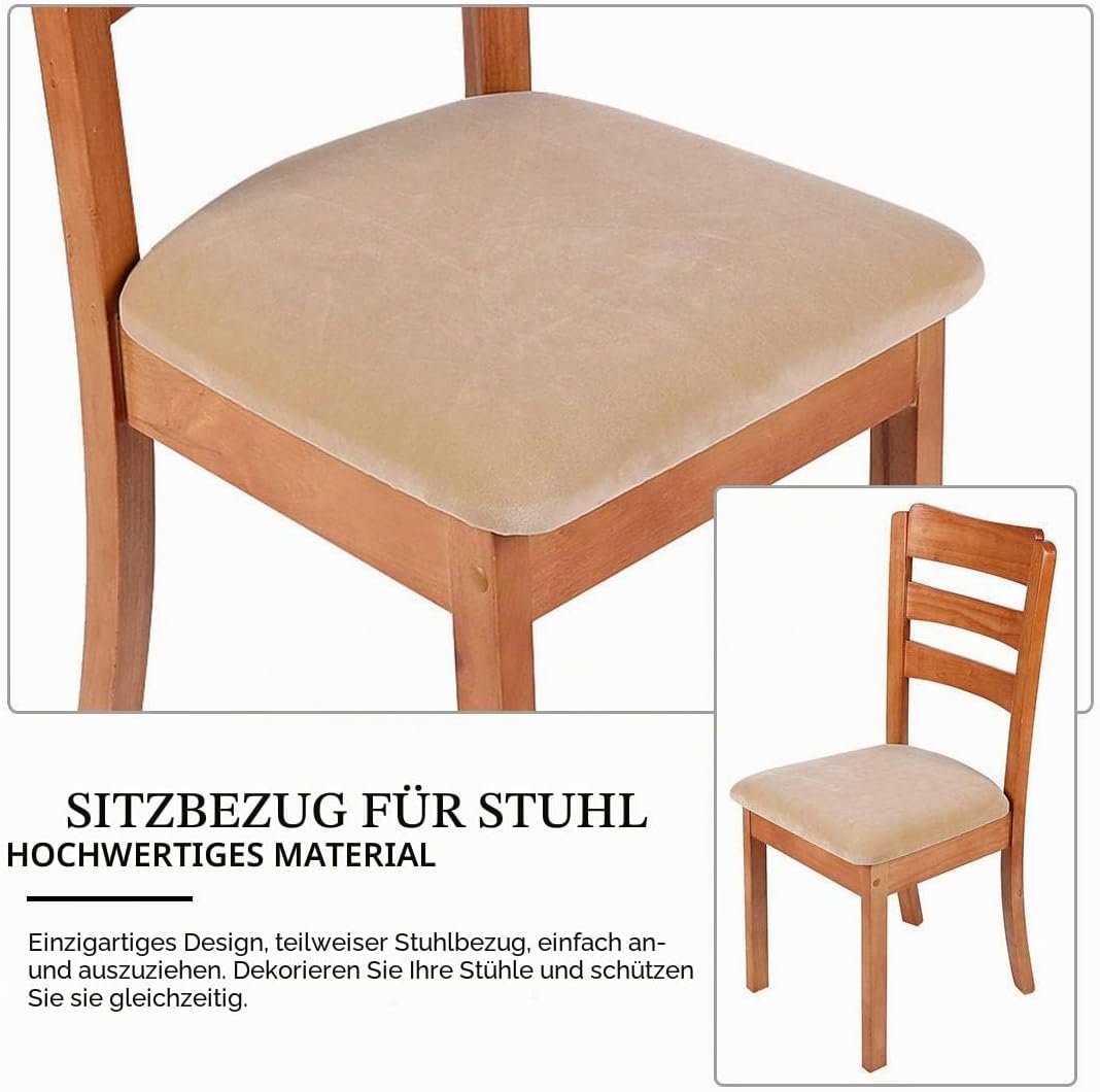 Homaxy Stuhlbezug Sitzfläche Samt Weich Sitzbezug Stuhl Stretch-sitzbezüge für Esszimmerstühle Abwas