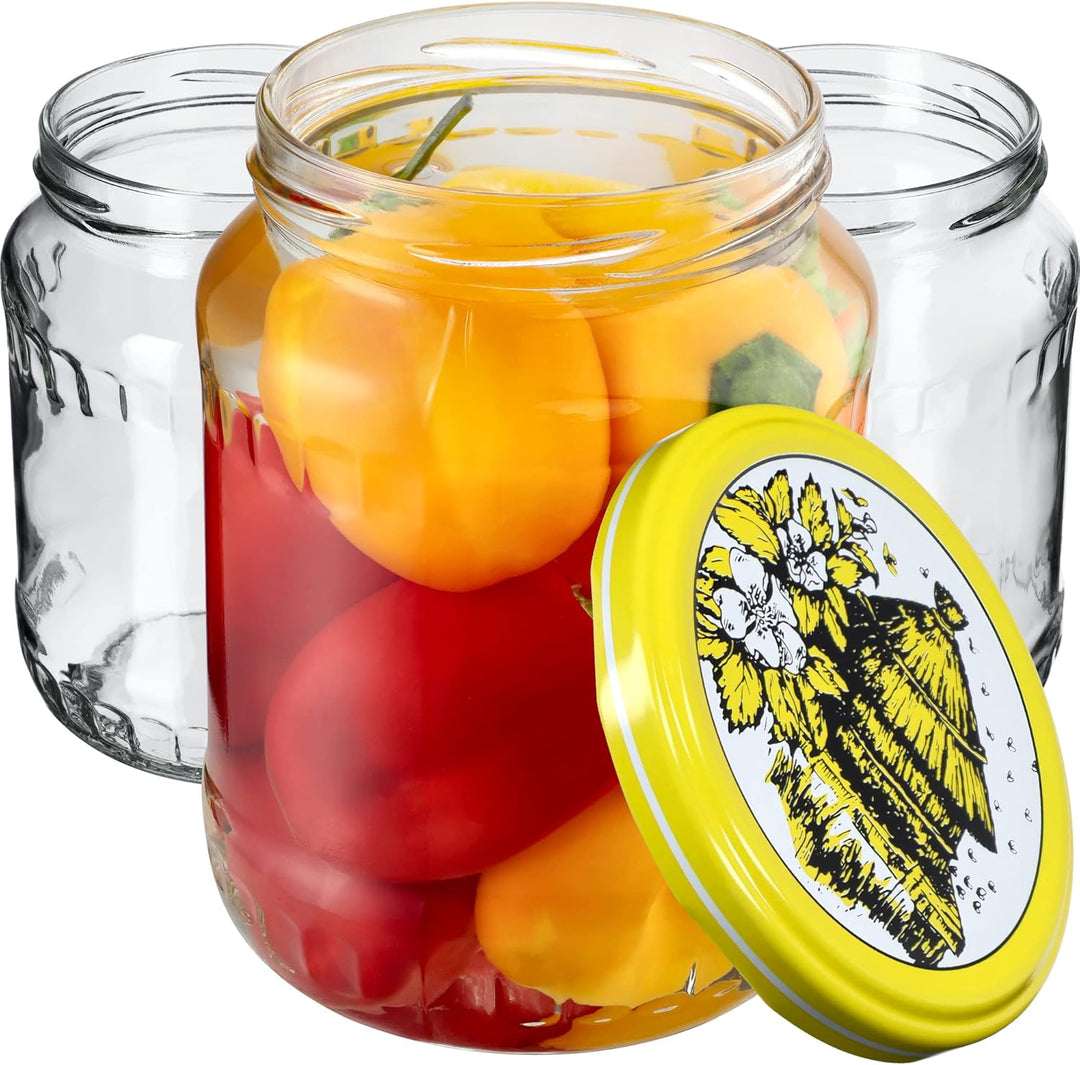 KADAX Einmachgläser, Marmeladengläser 720 ml, Einmachgläser mit Schraubdeckel, Gläser mit Schraubver