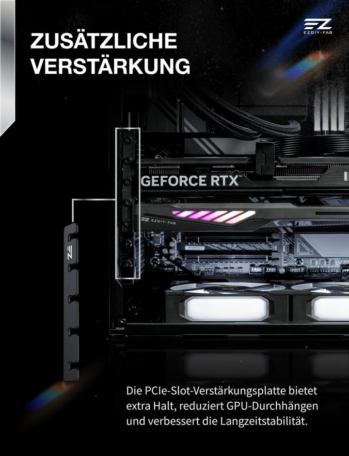 EZDIY-FAB VH90 ARGB Grafikarten-Stützhalterung,Verstärkte Verstellbare Anti-Sag GPU-Halterung mit Pr