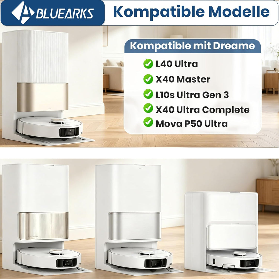 Bluearks 21Pcs Zubehörset für Dreame X40 Ultra Complete Roboter Saugroboter, 1 Hauptbürste, 4 Filter