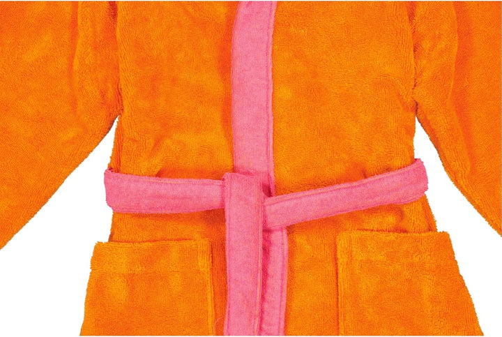 Vossen Kinderbademäntel Kinder Kapuze Bixie electric orange/prim rose - 0006 122-128, 122-128