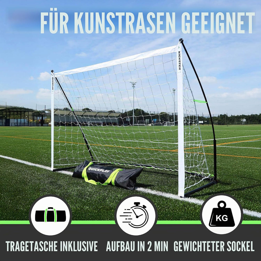 QUICKPLAY Kickster Elite Fussballtore |Super Transportierbar 500 x 200 cm, 500 x 200 cm