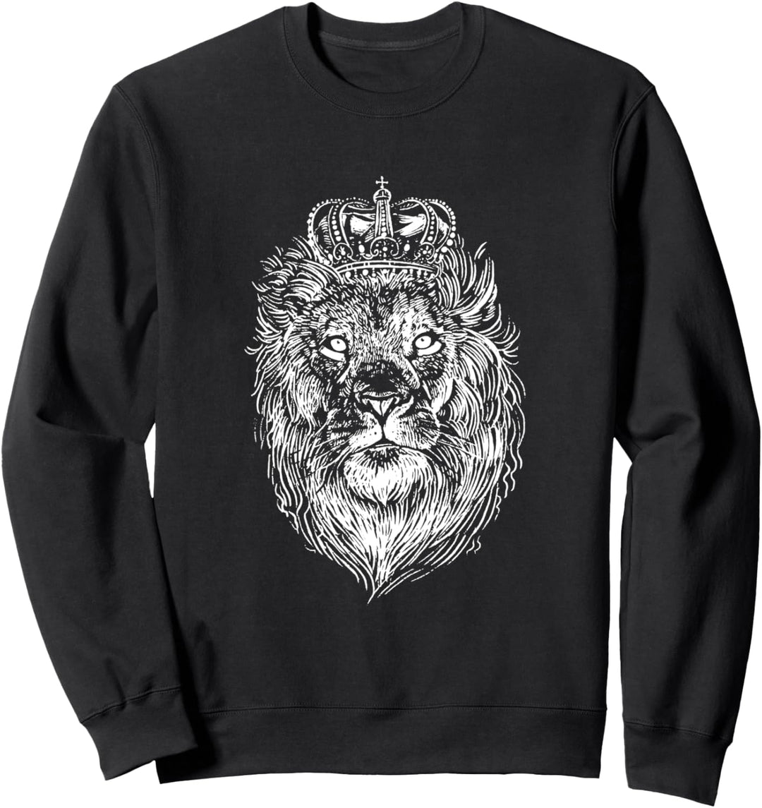 Tiger König Löwe Krone Geschenk Tiger trägt eine Krone Sweatshirt