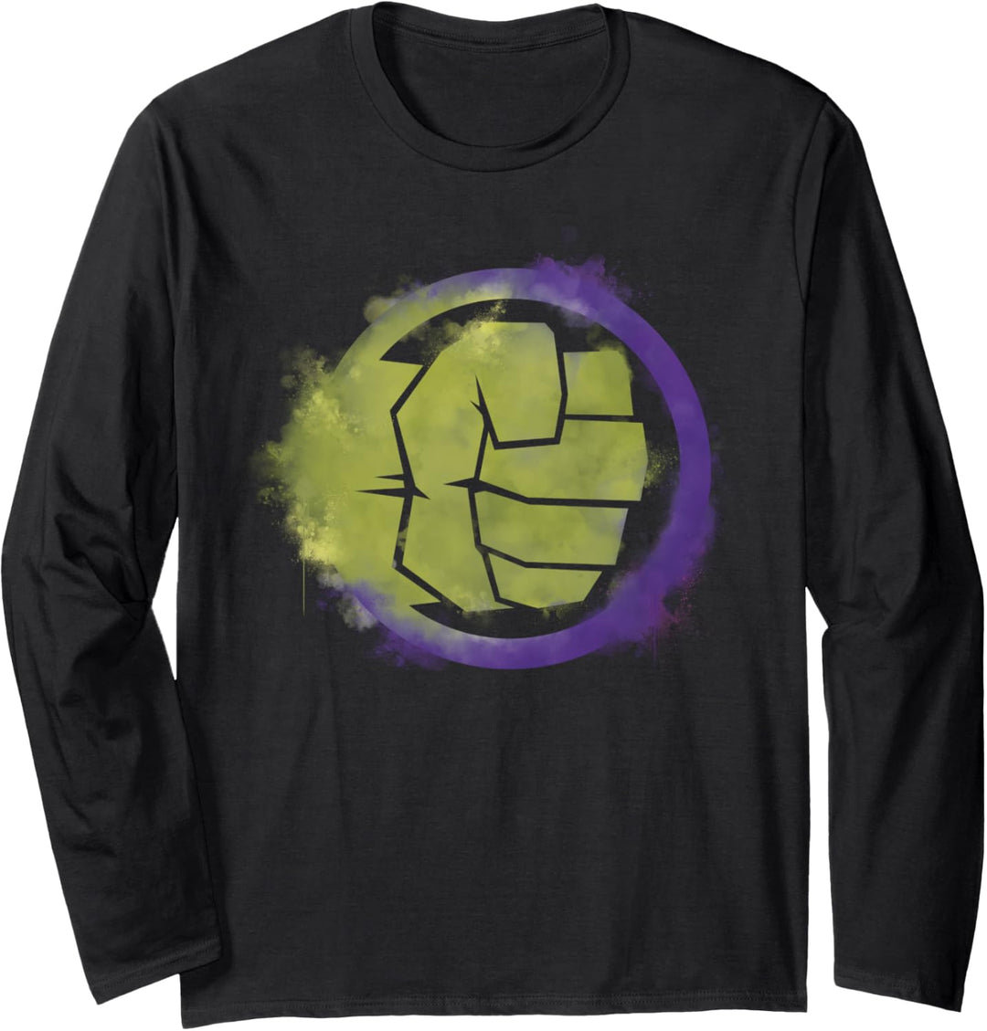 Marvel Avengers Hulk Spray Paint Logo Langarmshirt
