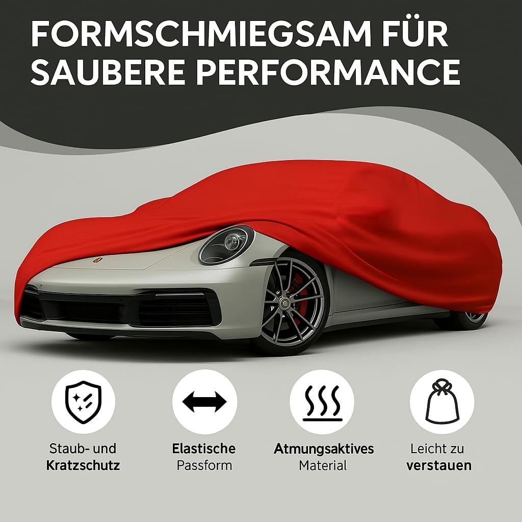 Car-e-Cover© Indoor Car Cover - Premium Autoabdeckung Perfect Stretch – Formanpassende, atmungsaktiv