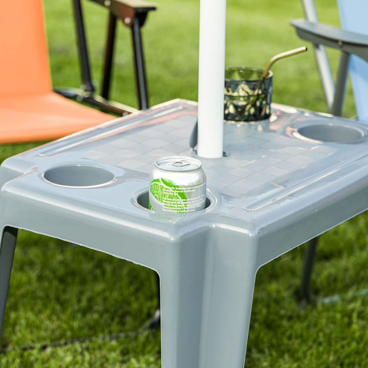 botle Gartentisch Strandtisch Blau Pooltisch aus Kunststoff gemütlich leicht Schirmloch Bis zu 35mm