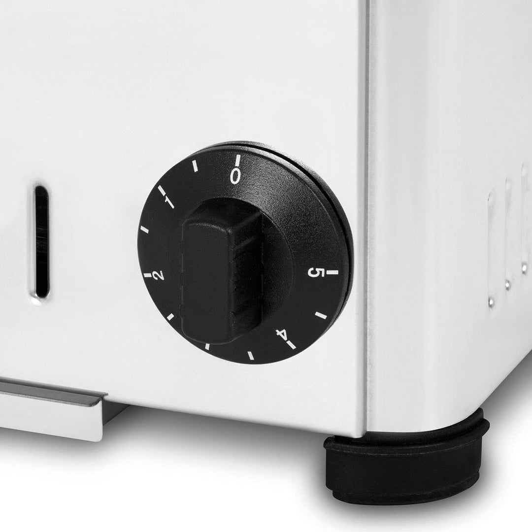 VERTES Gastro Toaster 4 Scheiben Elektrisch 2300W aus Edelstahl (Timer mit Klingel, Krümelschublade,