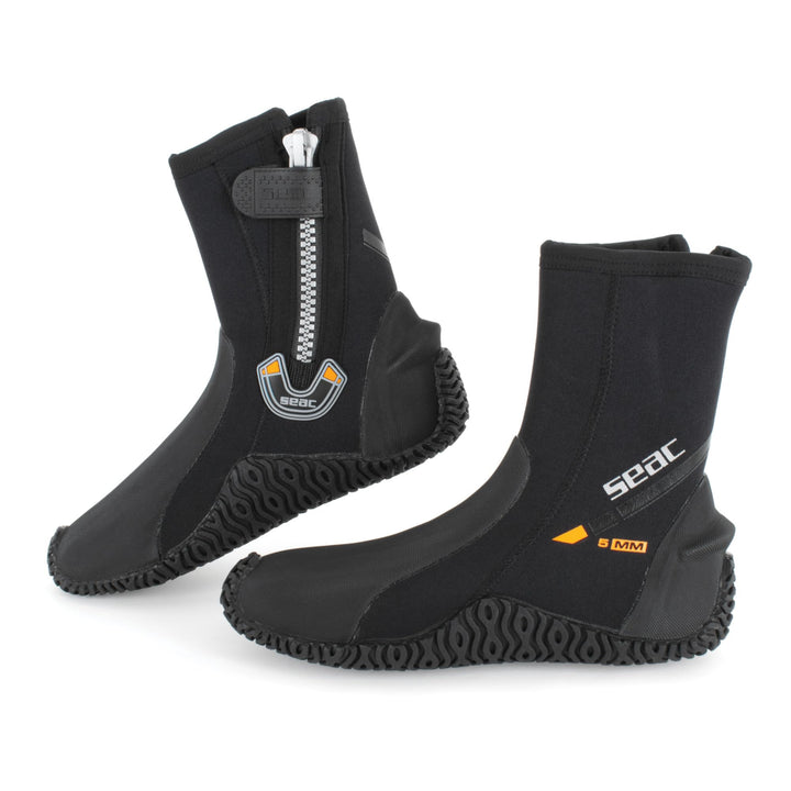 Seac Basic HD, Füssling aus 5 mm Neopren und fester Laufsohle, Taucherschuhe für Geräteflosse, L