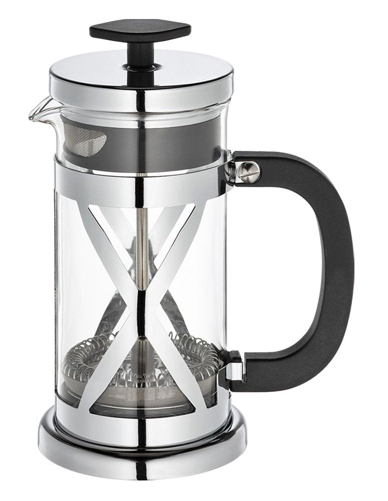 Cilio 0000345001 Kaffeebereiter Gloria 3 Tassen, Glas, silber, 9 x 12,8 x 19 cm 14,5 x 33,5 x 14,5 c