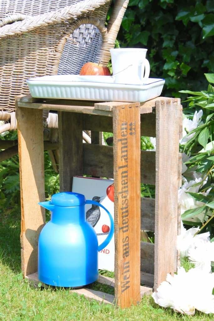 4er-Set alte Weinkisten mit Aufdruck Wein aus Deutschen Landen 46X30,5X24CM