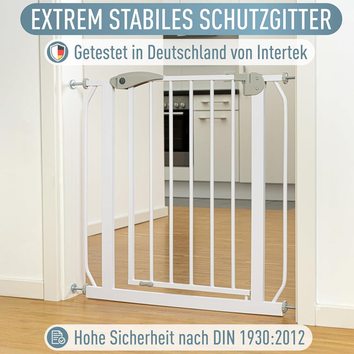 IB STYLE Türschutzgitter Berrin 125-135 cm - Treppenschutzgitter für Kleinkinder, Treppensicherung B