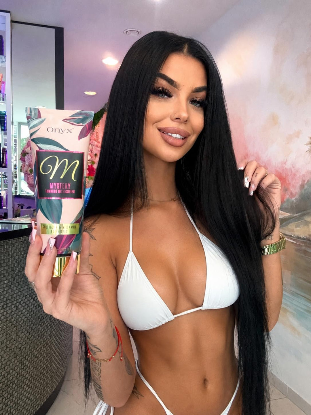 Onyx Mystery Solariumcreme - Bräunungsbeschleuniger ohne Selbstbräuner - Melanin & Kollagen Boost fü