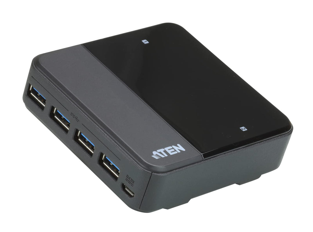 Aten US234-AT USB 3.0-Peripheriegeräte-Switch mit 2-Port schwarz Single, Single