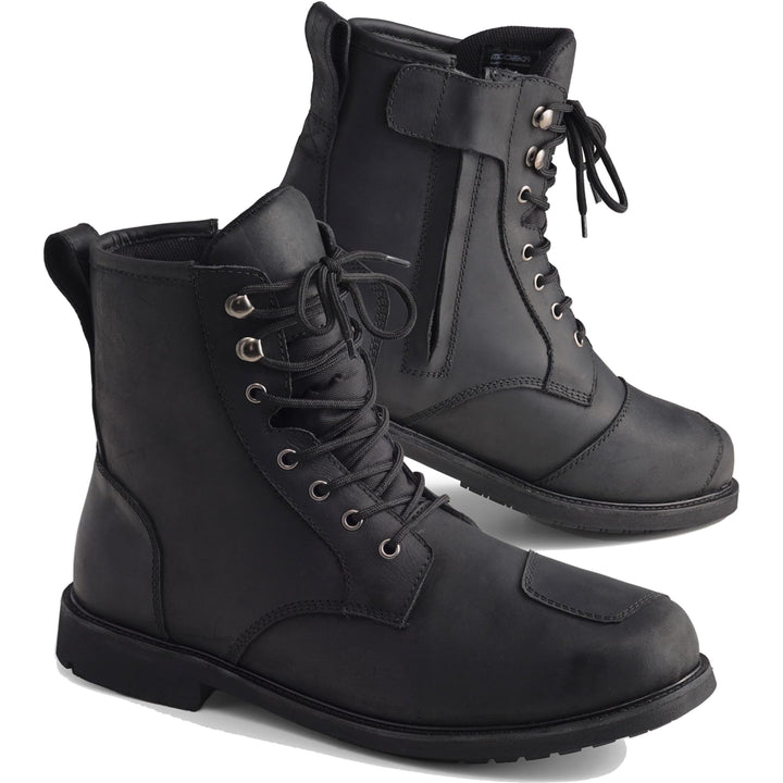 Modeka Wolter II Leder Motorrad Stiefel Schwarz wasserdicht 46 EU, 46 EU