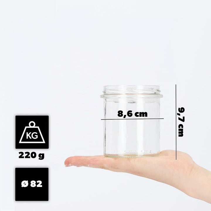 KADAX 10er Set Marmeladengläser 350ml TO82 Bunte Biene, Einmachgläser Vorratsgläser Mason Jar mit Sc