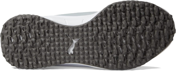 PUMA Herren Fusion Grip Extra Breit Golfschuh 41 EU Weit Flacher Hellgrau Puma Silber Leiser Schirm,
