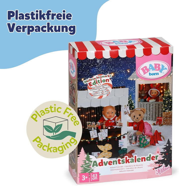 BABY born Adventskalender - 24 Überraschungen - Puppenkleidung &amp; Accessoires für 43 cm Puppen - Hoch