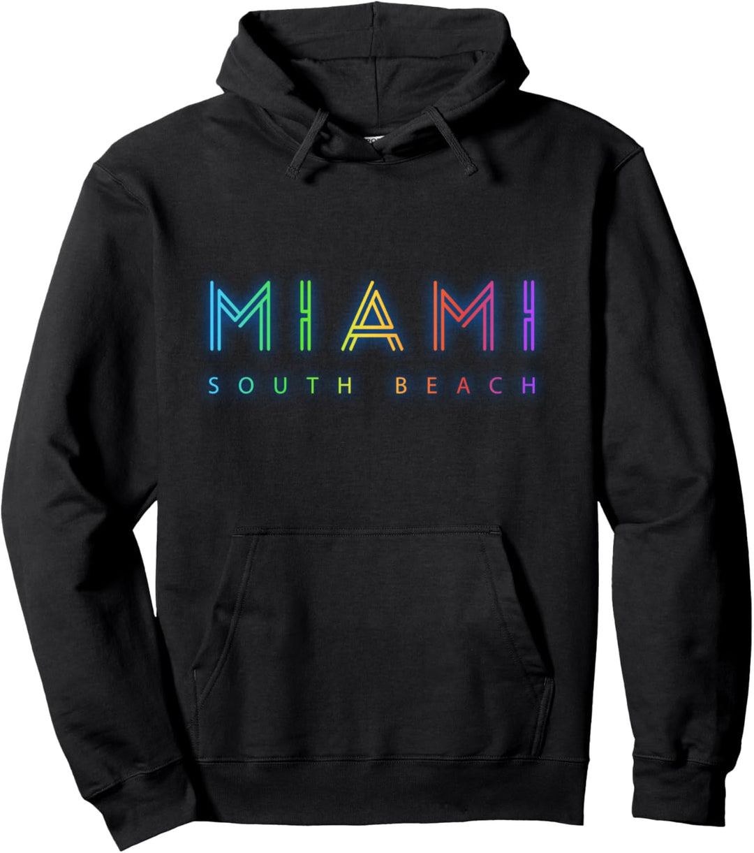 South Beach Miami Florida Art Deco Druck Pullover Hoodie