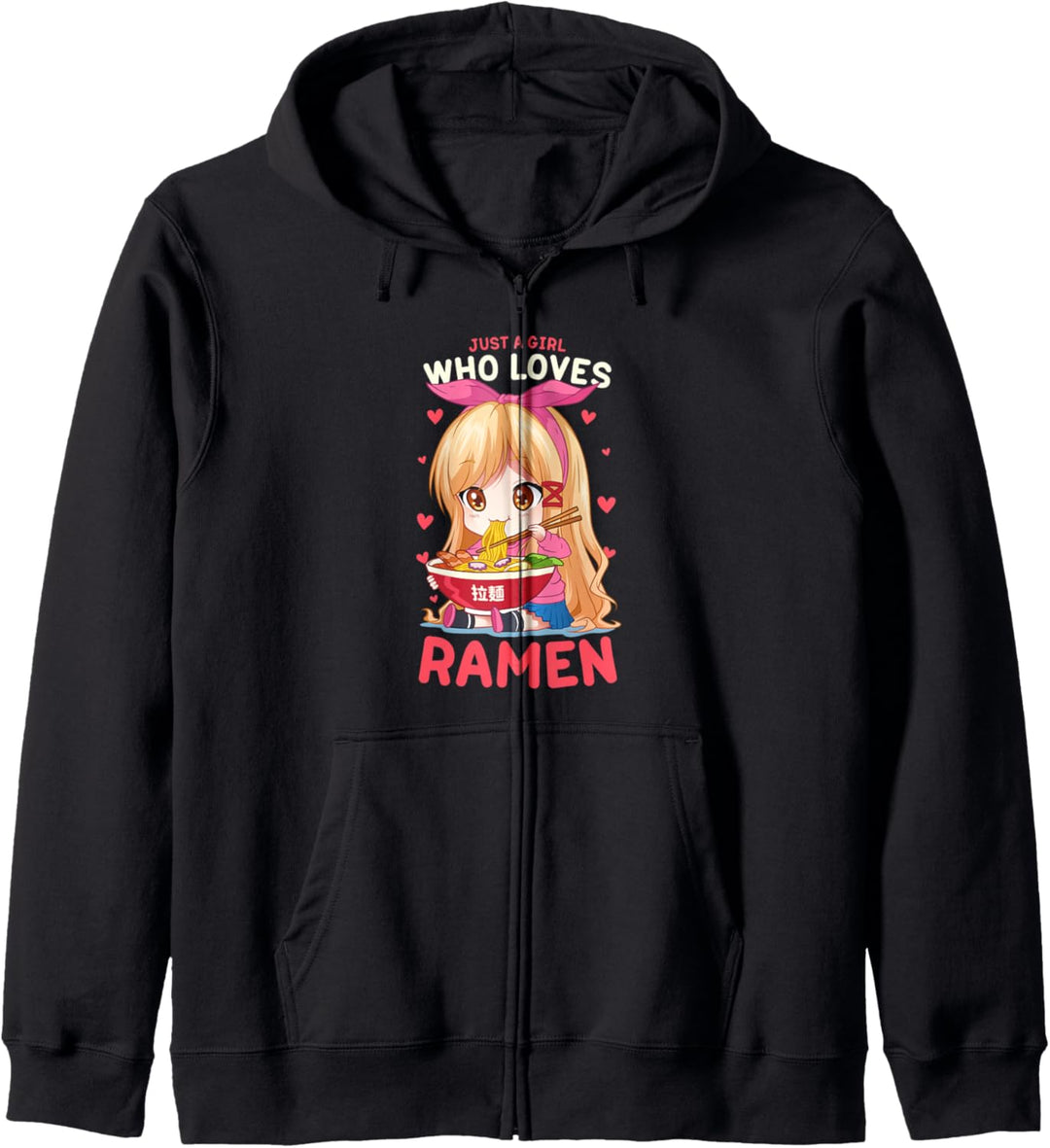 Kawaii Niedliches Anime Mädchen Otaku Japanische Ramen Kapuzenjacke