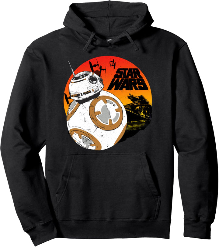 Star Wars The Last Jedi BB-8 Starfighter Sunset Poster Pullover Hoodie