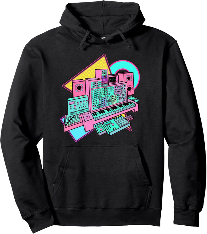 Modular Synthesizer Synthwave Musiker Pullover Hoodie