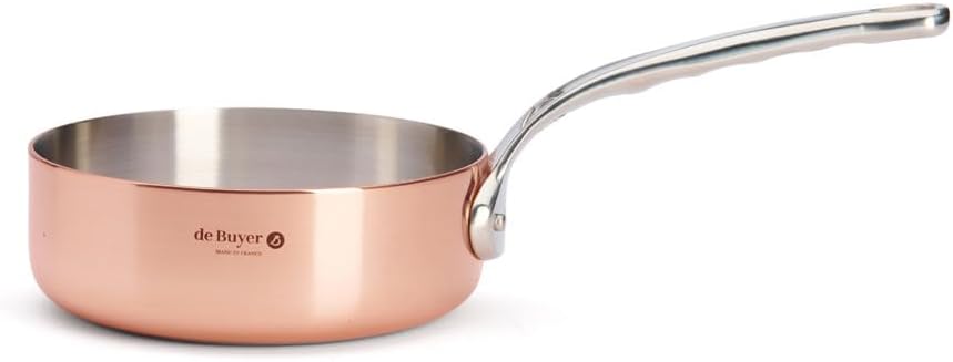 DeBuyer 6430.16 Sauteuse, Kupfer, silber, 35 x 17.5x 10,9 cm Silber 35 x 17.5 x 10.9