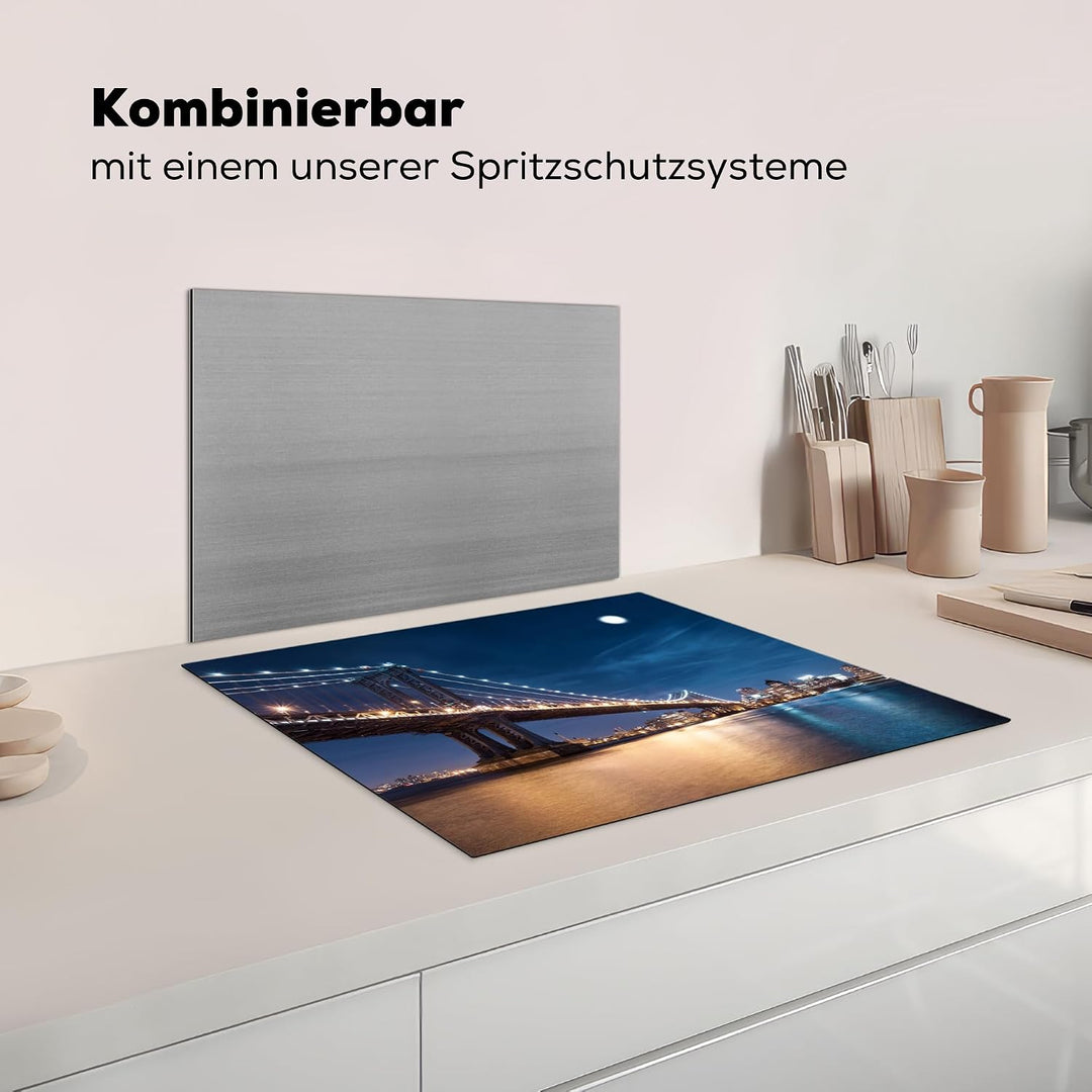 KitchenYeah© Herdabdeckplatte Einteilig Küche Herdabdeckung Induktionsfeld Ceranfeld Herdabdeckplatt