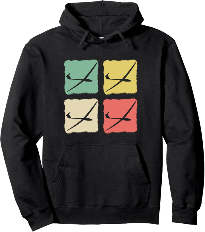 Segelflugzeug im Retro-Look Pullover Hoodie