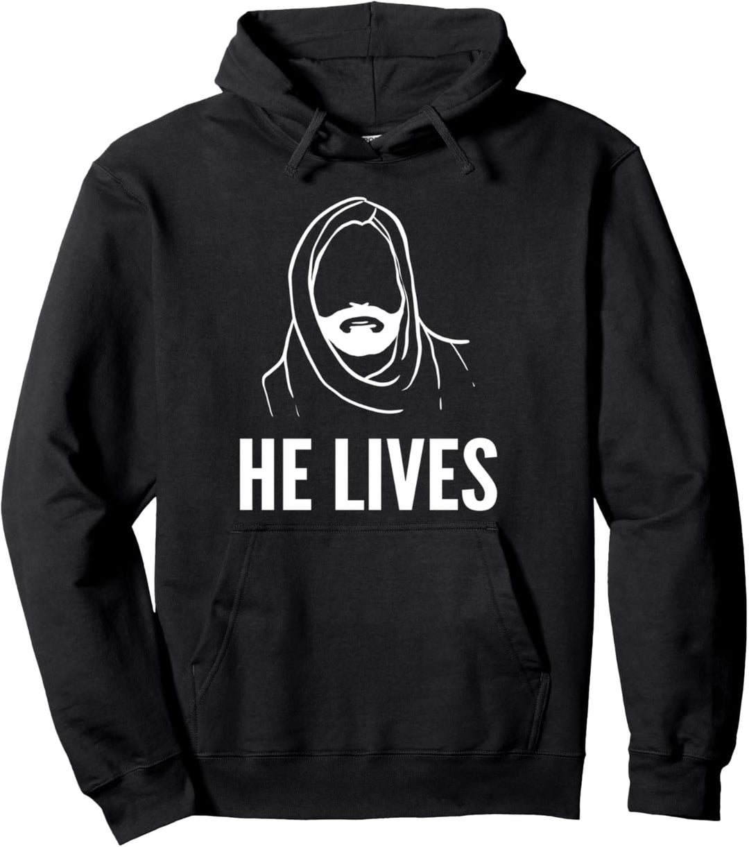 Er lebt Jesus Gläubige Pullover Hoodie