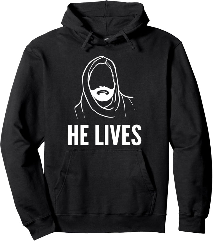Er lebt Jesus Gläubige Pullover Hoodie
