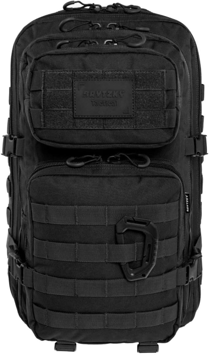 Tactical Polygon Large 36L Taktischer Rucksack – Schwarz | Militär & Outdoor Rucksack Herren | Mit M