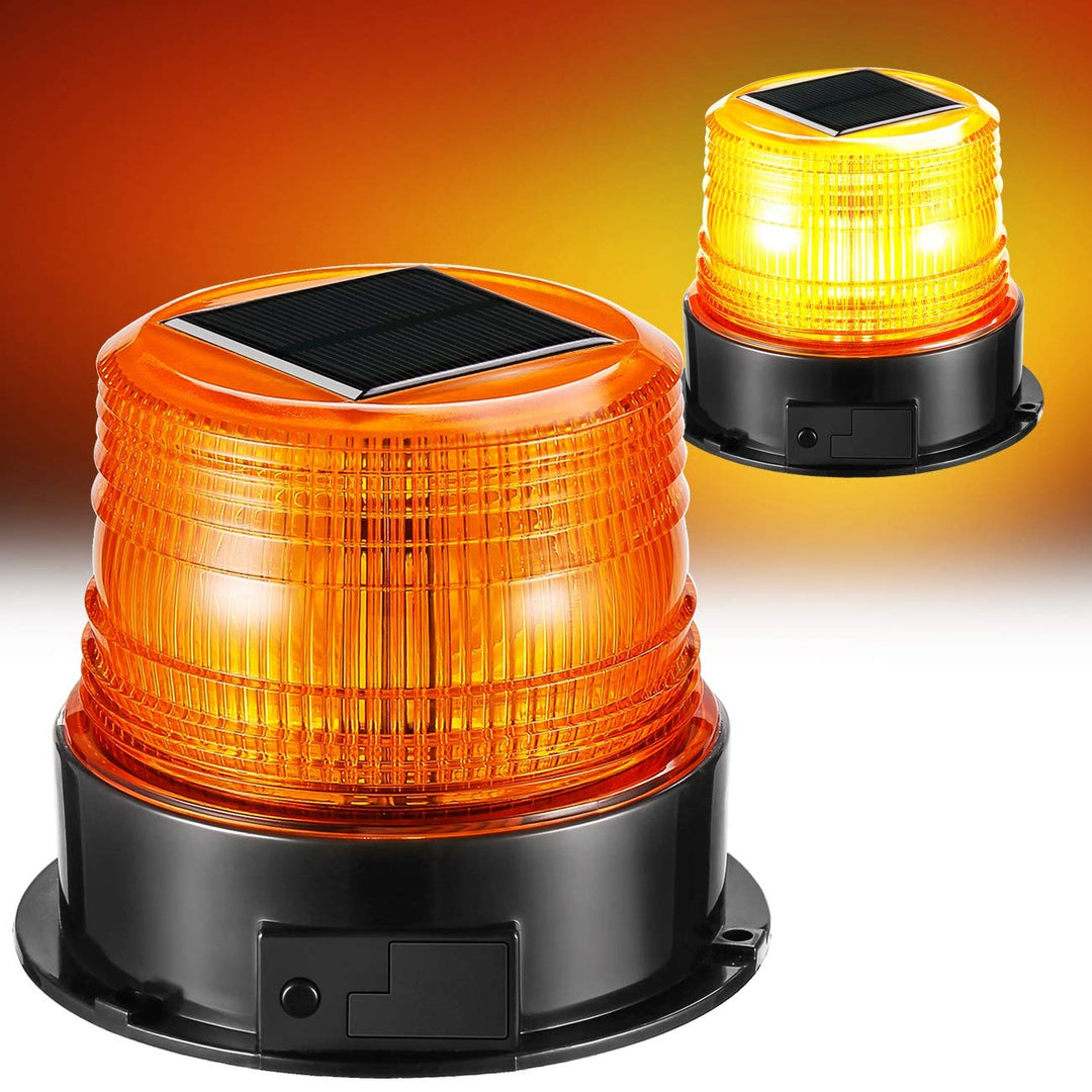 antom 12-24V LED Rundumleuchte Akku Gelb Warnleuchte Auto mit Magnetfuss für Anhänger Wohnwagen SUV