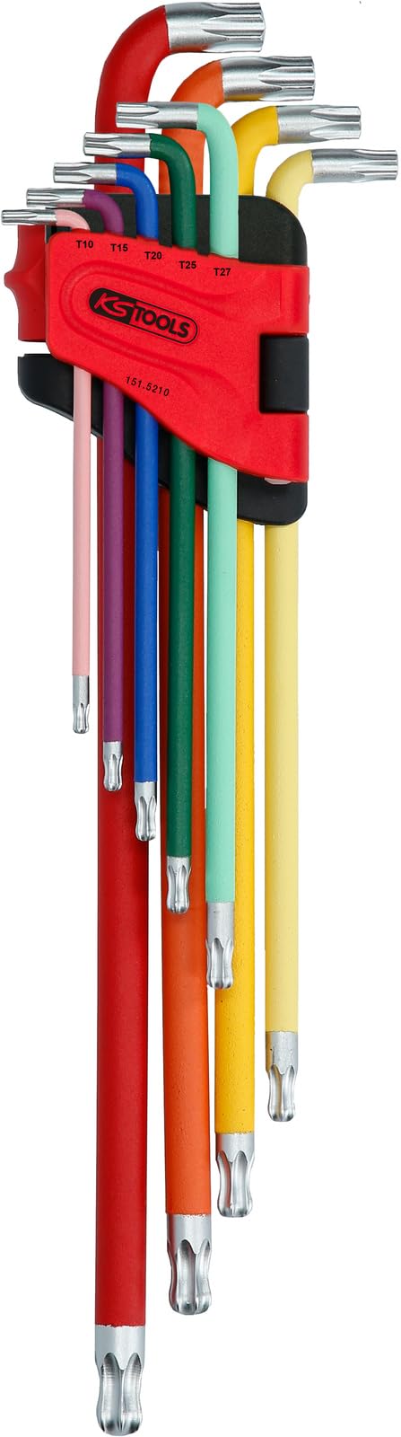 Torx-Kugelkopf-Winkelstiftschlüssel-Satz, Extra lang, 9-tlg