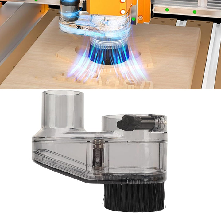 CNC Diameter Router Dust Shoe CNC 52mm Diameter Clear CNC Dust Boot with 38mm Hose Diameter for 52mm