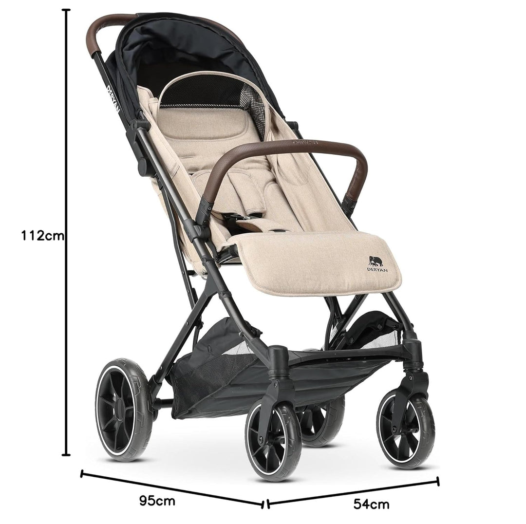 Deryan Rolo XL Reisebuggy, Reise Buggy für Kinder ab Geburt bis 22 kg (0-4 jahr), mit 3 Liegepositio